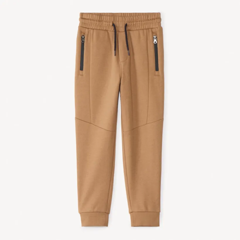 Jogging molleton uni à poches zippées pour garçon