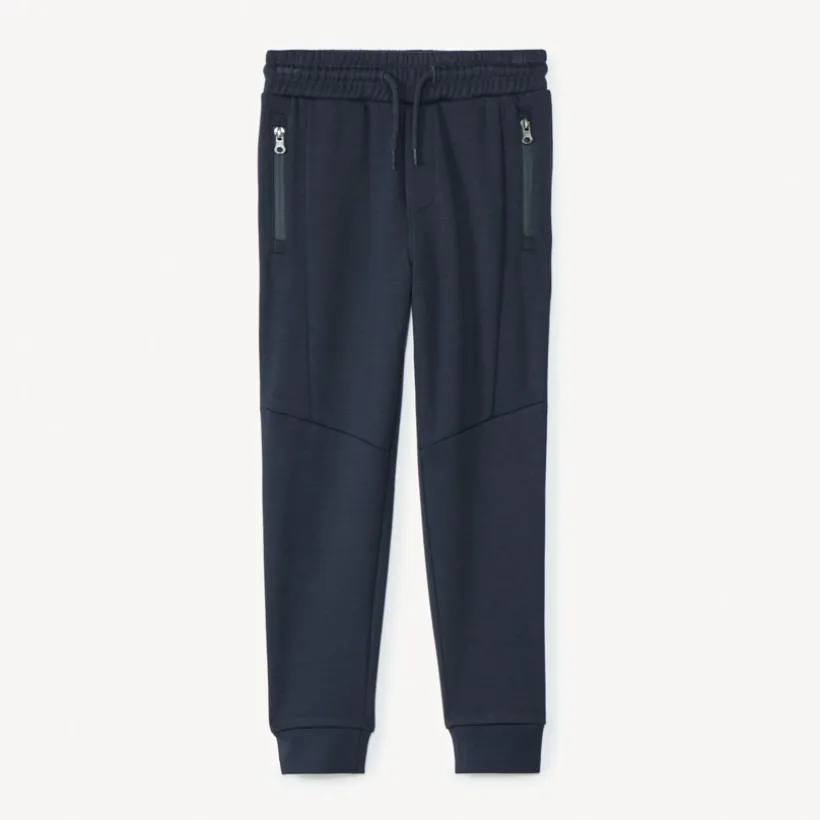 Jogging molleton uni à poches zippées pour garçon