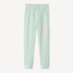 Jogging molleton uni à print pour fille
