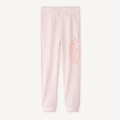 Jogging molleton uni à print pour fille