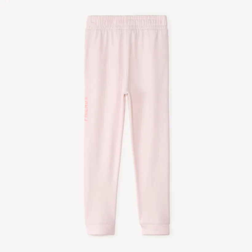Jogging molleton uni à print pour fille