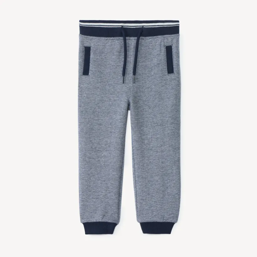 Jogging piqué effet chiné pour bébé garçon
