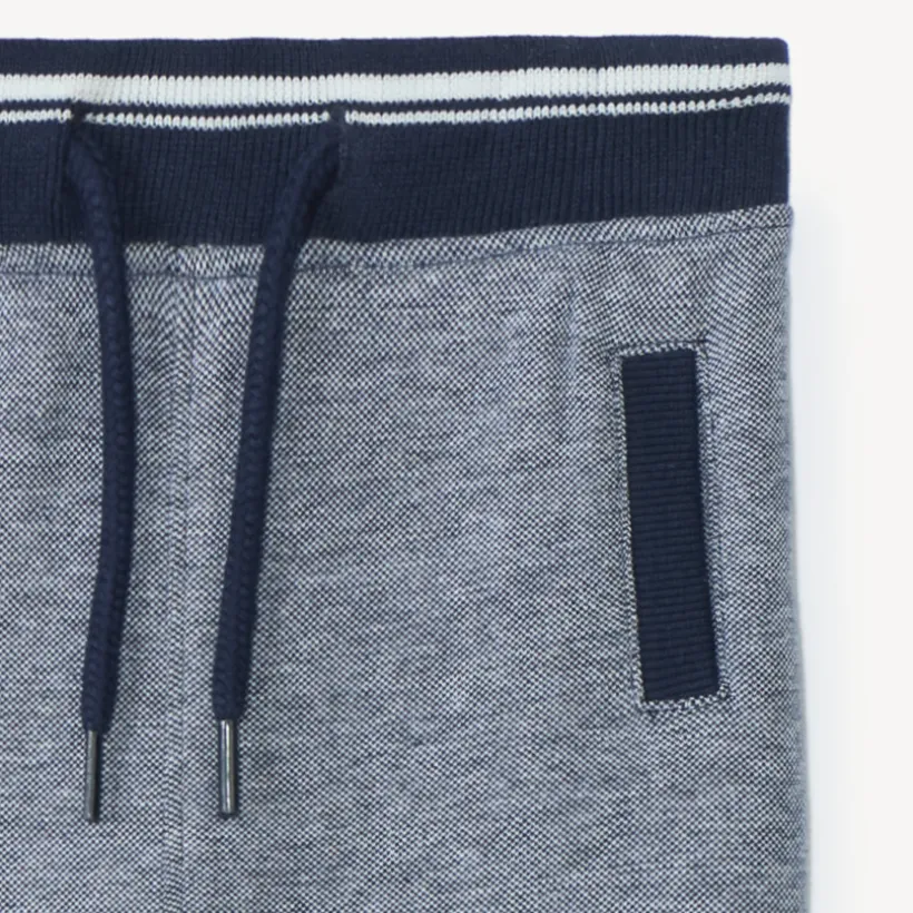 Jogging piqué effet chiné pour bébé garçon