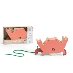 Joyeux crabe rose à traîner