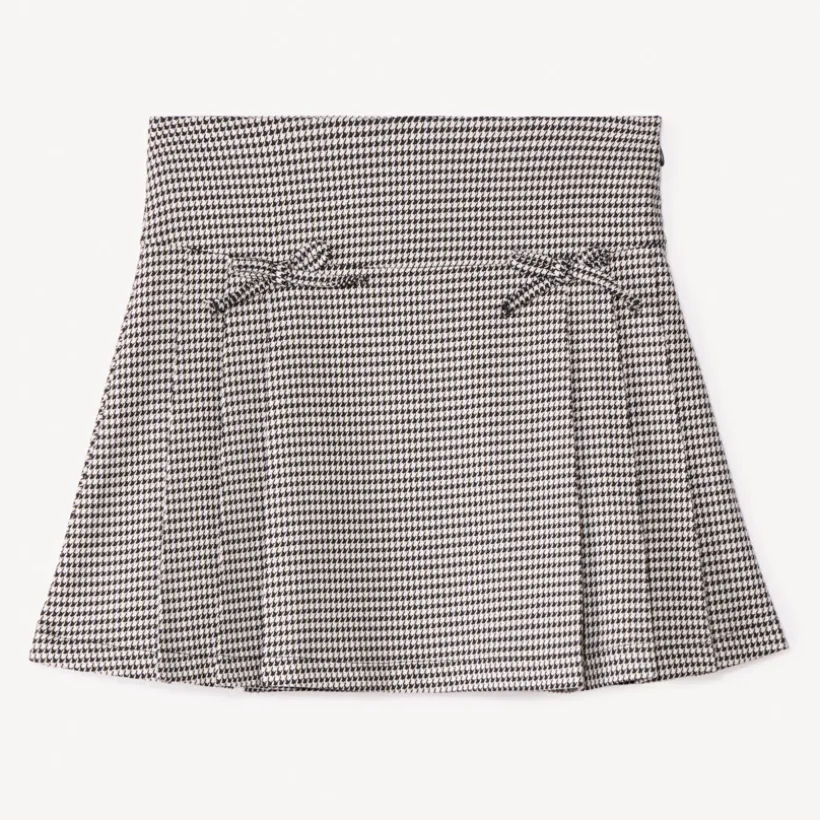 Jupe courte en pied de poule pour fille