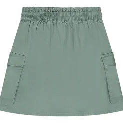 Jupe courte en toile avec poches et boutons pour fille