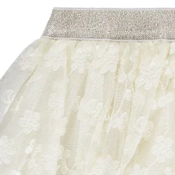 Jupe courte en tulle avec fleurs brodées pour bébé fille