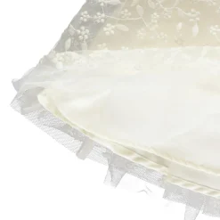 Jupe courte en tulle brodé et taille pailletée pour fille