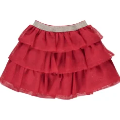 Jupe courte en tulle pailleté avec doublure en satin pour fille