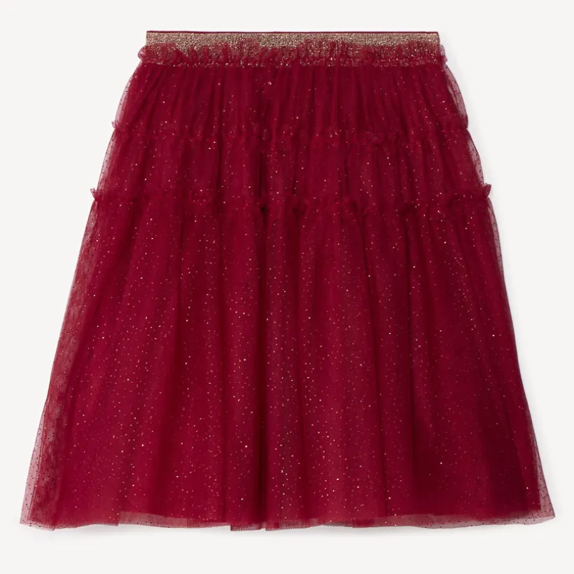 Jupe de fête en tulle pailleté pour fille