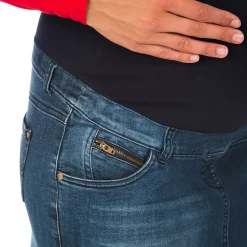 Jupe en jeans de grossesse effect used et crinkle