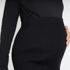 Jupe longue moulante à fente pour femme