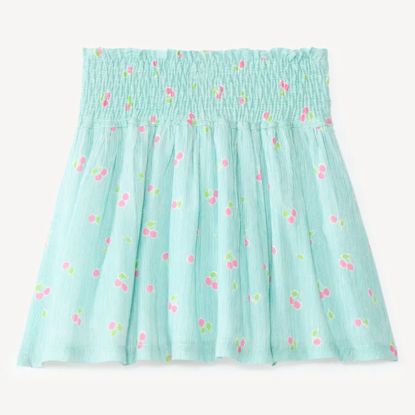 Jupe patineuse imprimé cerises pour fille