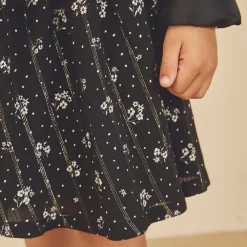 Jupe patineuse à taille smockée pour fille
