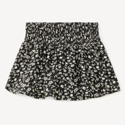 Jupe-short avec taille smockée imprimé fleuri pour fille