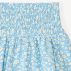 Jupe-short avec taille smockée imprimé fleuri pour fille