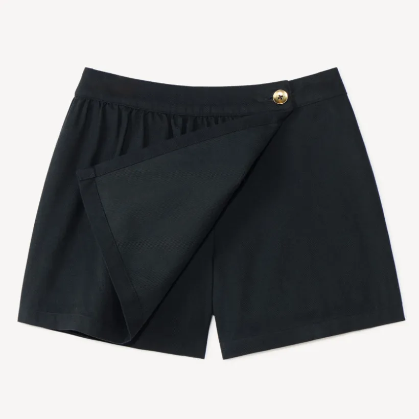 Jupe-short fille effet portefeuille