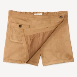 Jupe-Short portefeuille effet daim pour fille