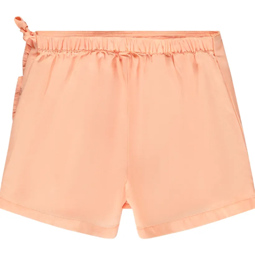 Jupe short uni en Tencel avec volants pour fille