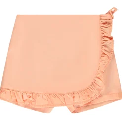Jupe short uni en Tencel avec volants pour fille