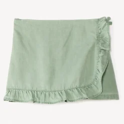 Jupe short uni en Tencel avec volants pour fille