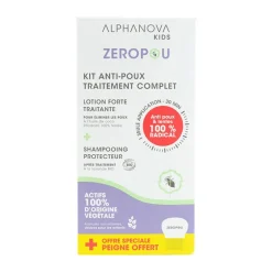 Kit anti-poux traitement complet Zeropou + peigne