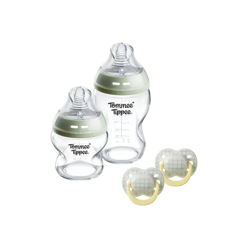 Kit de naissance Natural Start 2 biberons en verre + 2 sucettes