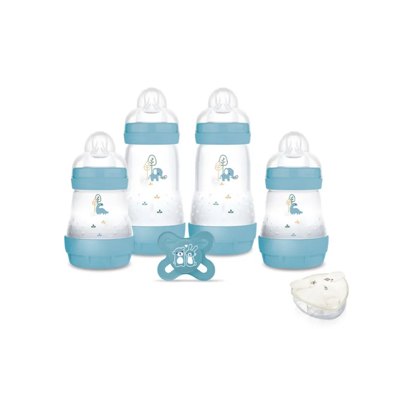 Kit de naissance Ocean 4 Biberons + 1 Sucette + 1 Boite Doseuse