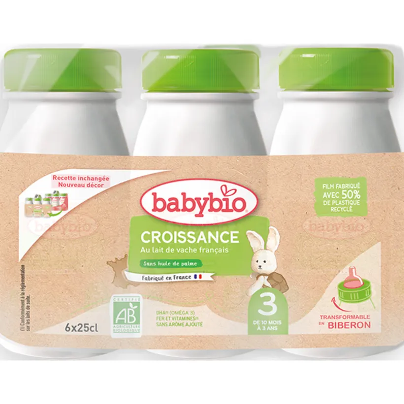 Lait 3e âge de croissance au lait de vache 6x25cl