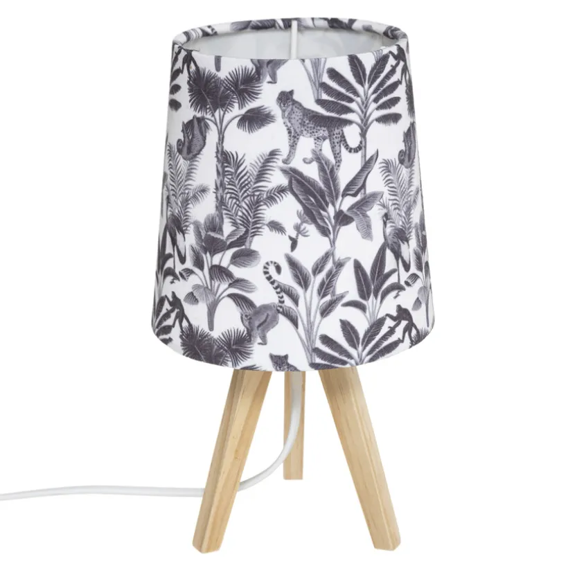 Lampe de chevet en bois - Jungle