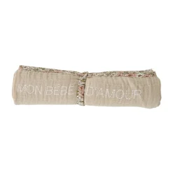 Lange en double gaze 70 x 70 cm biscuit/liberty