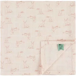 Langes tétra mousseline 55x55cm Rosy Rabbit 3pcs