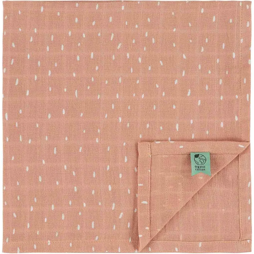 Langes tétra mousseline 55x55cm Rosy Rabbit 3pcs