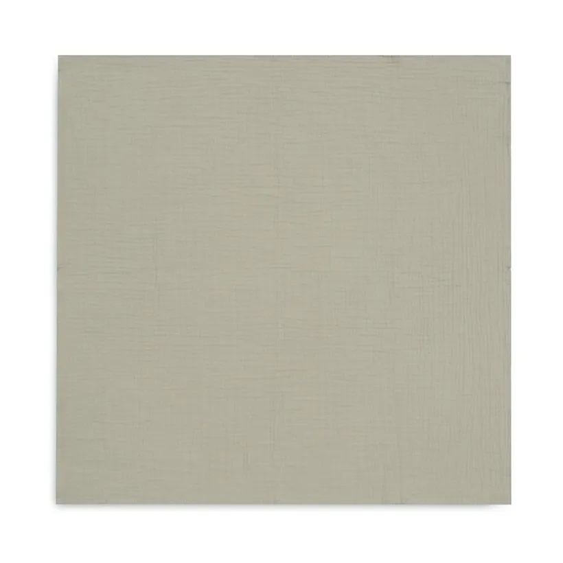 Lange tétra gaze de coton Olive Green/Ivory 70 x 70cm 4 pcs