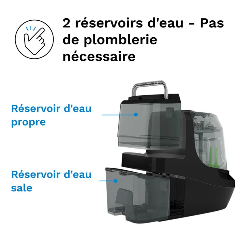 Lave-biberon électrique Pro -Lave- Stérilise & Sèche All Black Noir