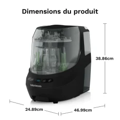 Lave-biberon électrique Pro -Lave- Stérilise & Sèche All Black Noir