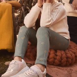 Legging contrecollé en sherpa imprimé pour fille