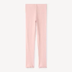Legging côtelé uni à nœud pour fille