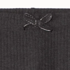 Legging côtelé uni à nœud pour fille