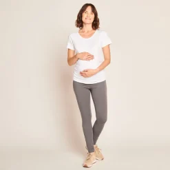 Legging de grossesse à bandeau haut uni