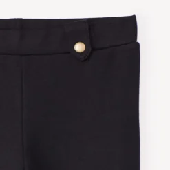 Legging en sergé uni avec passants pour fille