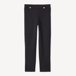 Legging en sergé uni avec passants pour fille