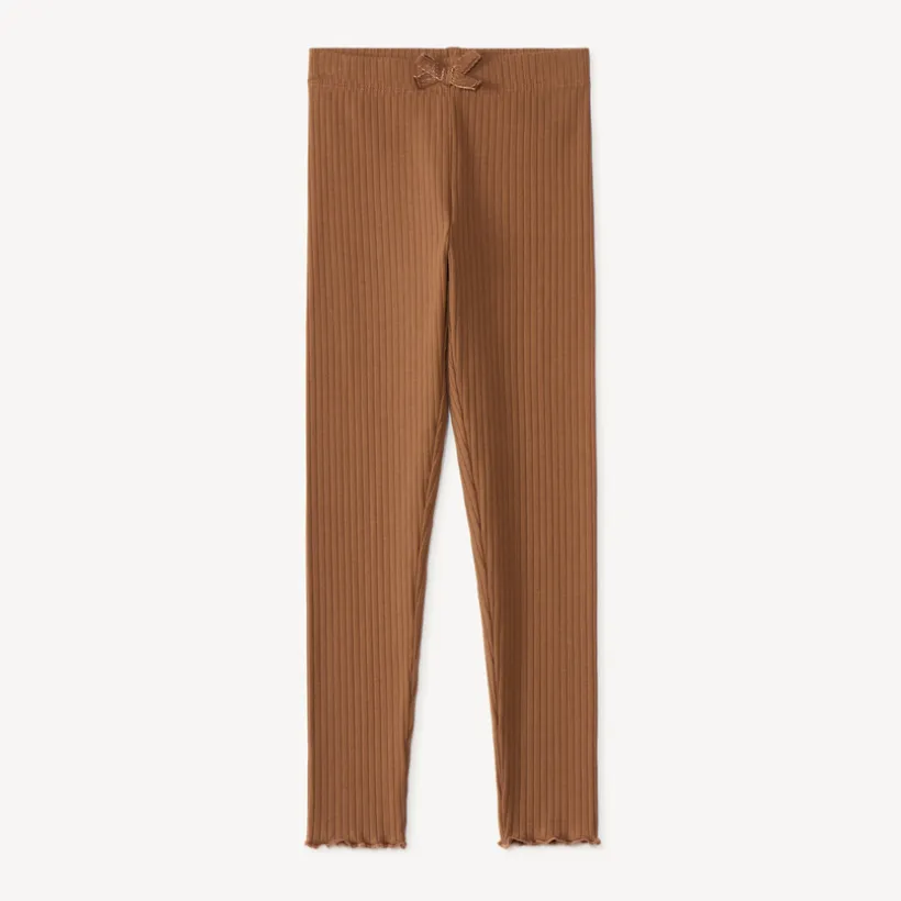 Legging fille côtelée uni