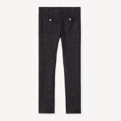 Legging milano à lurex avec rivets cœur pour fille