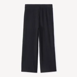 Legging uni forme droite en maille côtelé pour fille