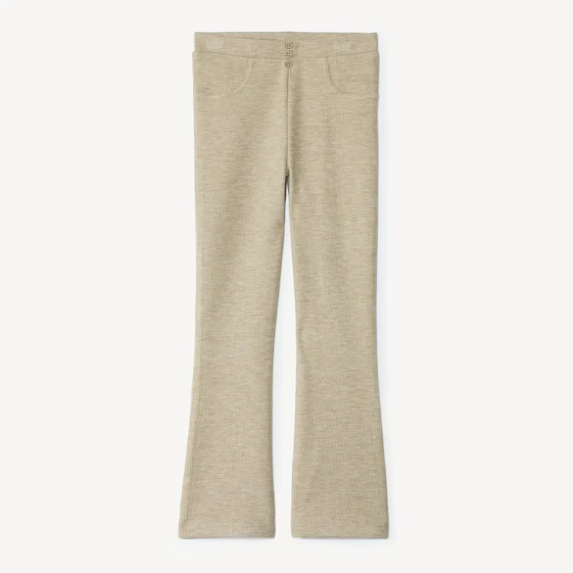 Legging évasé effet côtelé uni pour fille