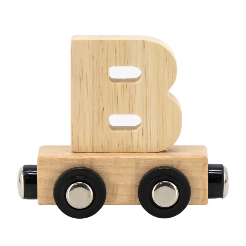Lettre "B" en bois pour train
