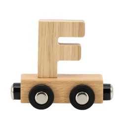 Lettre "F" en bois pour train