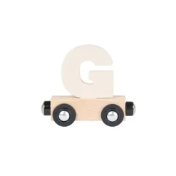 Lettre "G" wagon en bois - blanc