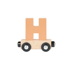 Lettre "H" wagon en bois - marron
